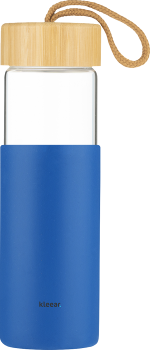 Borosilicate Glass Water Bottle with Silicon Sleeve and Bamboo Lid