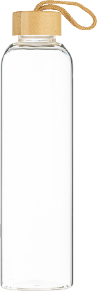 Borosilicate Glass Water Bottle with Bamboo Lid